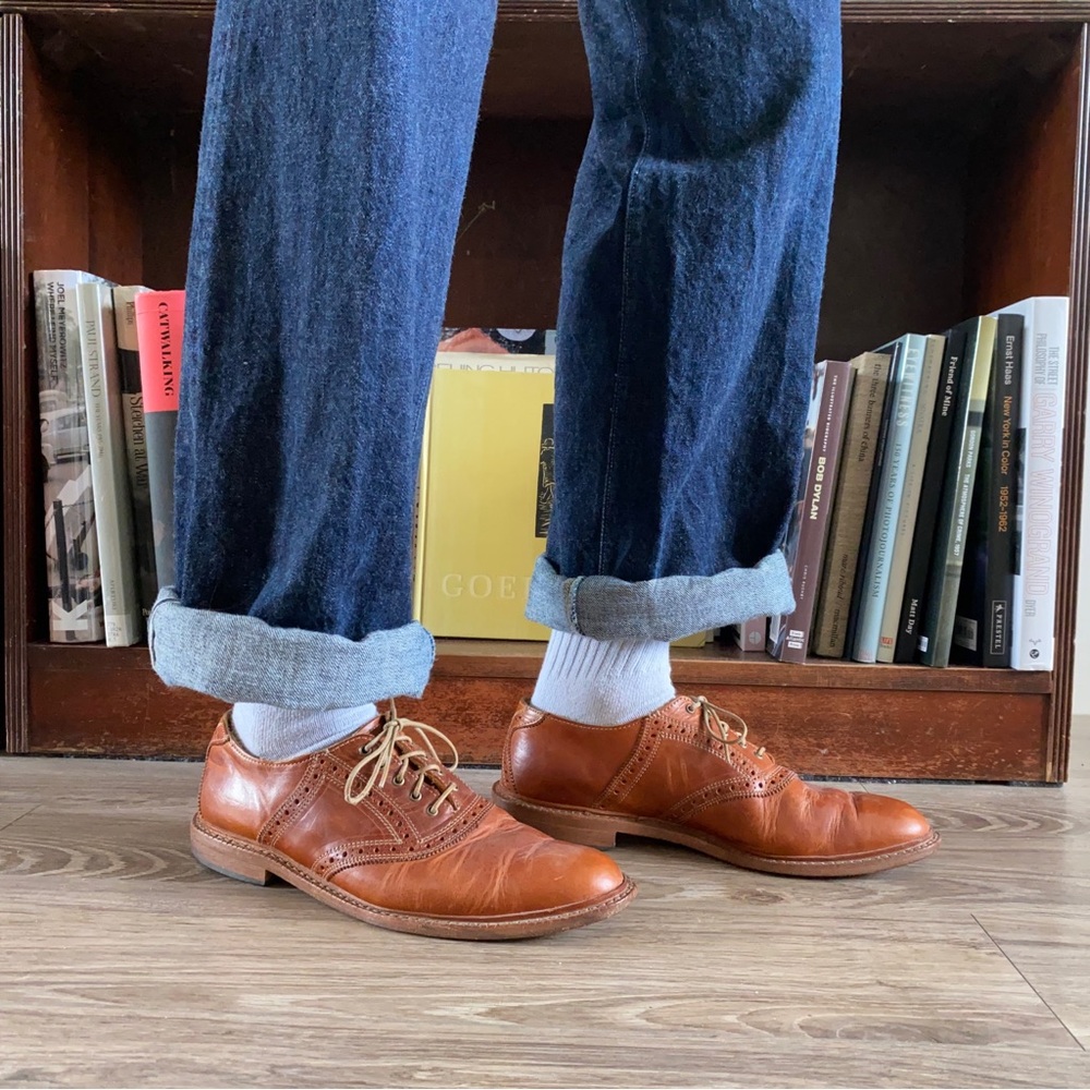Allen Edmonds Finch leather oxford brogue dress casual shoes. 10D USA